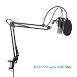 Neewer NW-700 Professional Condenser Microphone Kit 1Condenser Microphone1Suspension Scissor Arm Stand with Clip and Mounting Clamp1Shock Mount1Pop Filter1Foam Cap135mm to XLR Cable