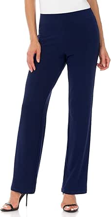 Rekucci Travel in Style Women's Soft Knit Classic Straight Leg Pant