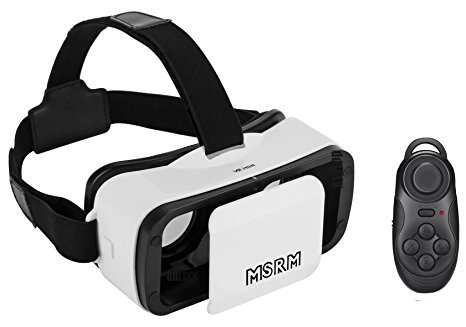 VICTONY MSRM MINI 3D VR Glasses,3D VR virtual reality headset Movie Game For IOS, Android ,Microsoft& PC phones Series within 4.5-6.0inches.With Bluetooth gamepad / remote / self timer