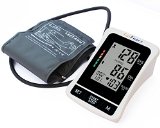 LotFancy FDA Approved Digital Upper Arm Blood Pressure Monitor 60X2 Memories for 2 UsersIrregular Heart Beat Detector Jumbo LCDWHO Indicator