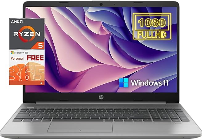 Hp Essential 255 G9 Laptop, 15.6" Anti-Glare FHD Display, AMD Ryzen 5 5625U (Beat i7-1165G7), 6 cores Upto 4.3GHz, 20GB RAM, 1TB SSD, Numeric Keypad, Type-C, 1-Year Microsoft Office, Windows 11