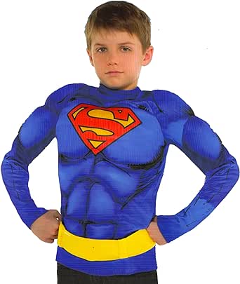 Superhero Costume Shirt for Boys - Padded Super Hero Muscle Shirt for Halloween Costume | Costume Dress Up Pretend Play