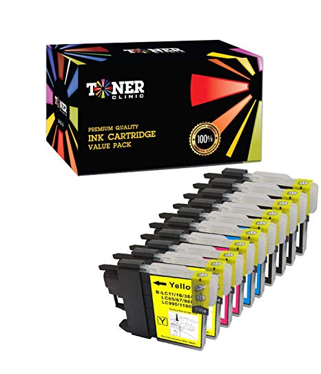 Toner Clinic Compatible Inkjet Cartridge for Brother LC-61 LC-65 DCP-395CN DCP-585CW DCP-J125 MFC-250C MFC-255CW MFC-290C MFC-295CN MFC-490CW MFC-495CW MFC-J270W MFC-J415W MFC-J615W MFC-J630W