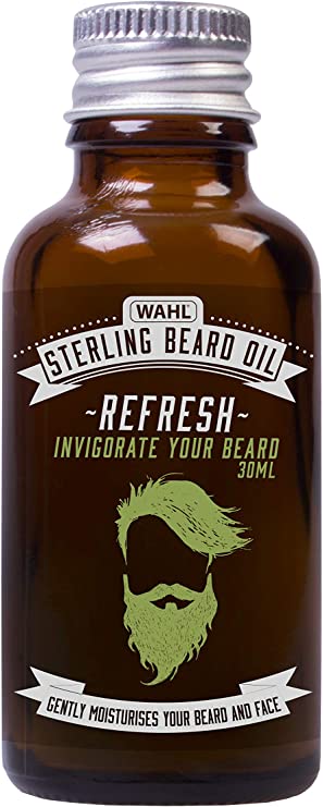 Wahl Refresh Beard Oil, Beard Softener to Nourish Skin and Hair, Moisturiser to Stop Beard Itch, Beard Moisturiser, Beard Care for Men, Smooth and Soft Facial Hair, Hydrate and Condition