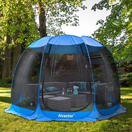 Alvantor Screen House Room Outdoor Camping Tent Canopy Gazebos 6-15 Person for Patios, Instant Pop Up Tent, Not Waterproof