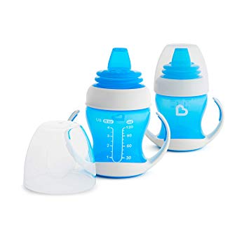 Munchkin Gentle Transition Trainer Cup, 4 Ounce, 2 Pack, Blue