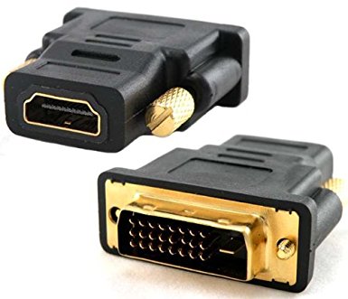 Leegoal Gold Plated HDMI Female to DVI-D Male Video Adapter,Black