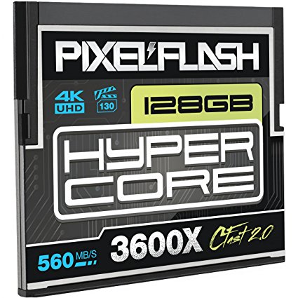 128GB PixelFlash HyperCore CFast 2.0 Memory Card 3600X up to 560MB/s SATA3 C Fast for Phase One Leica Alexa Mini Canon Nikon Hasselblad Blackmagic Ursa and More