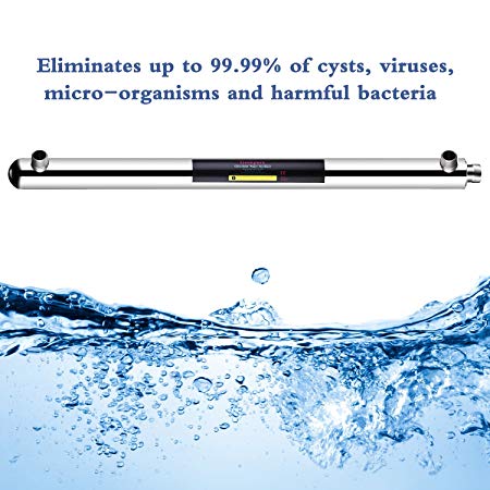 Geekpure Ultraviolet Light Water Filter– UV Sterlizer Water Purifier (55W (12GPM))