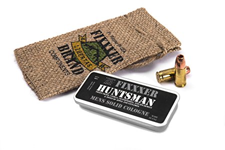 Natural Men's Solid Cologne "HUNTSMAN" (18g) metal tin, Fixxxer Brand