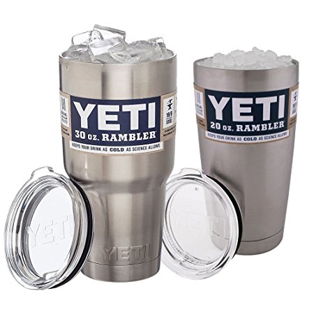 Yeti Rambler Insulated Tumbler Cup Mug Combo, 20 oz./30 oz.