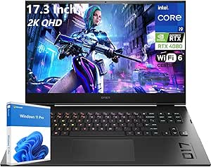 HP OMEN Ultimate i9 Gaming Laptop 2024 Newest, 17.3" QHD 2K 165Hz, 13th Intel 24-Core i9-13900HX, GeForce RTX 4080, 64GB DDR5 RAM, 1TB SSD, Webcam, Backlit KB, Wi-Fi 6E, Windows 11 Pro