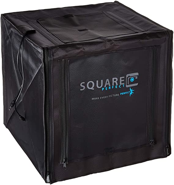 Square Perfect 16 Inch LED Photo Studio in A Box w/4 Color Backdrops Pro Quality
