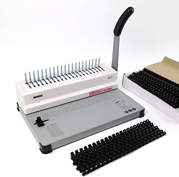 Binding Machine, BDKING Comb Binding Machine, 21 Holes, 450 Pages, with 100 PCS 3/8 '' Comb Binding spines, Suitable for Letter Size, A4, B5,A5 or Smaller Office documents