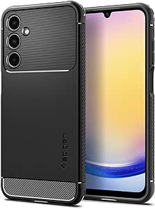 Spigen Rugged Armor Phone Case Compatible with Samsung Galaxy A25 5G - Matte Black