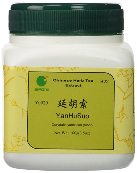 Yan Hu Suo - Corydalis Yanhusuo tuber, 100 grams,(E-Fong)