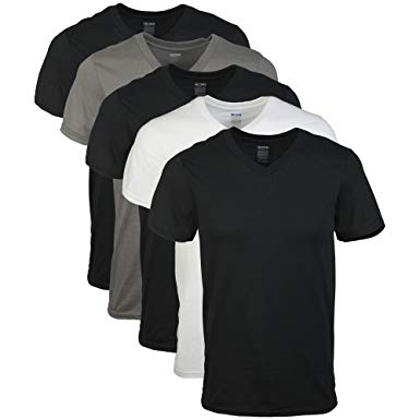 Gildan mens Assorted standard V-neck T-shirts