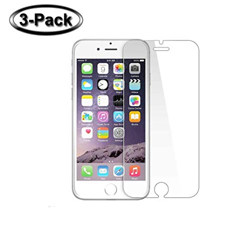 [3-Pack] Screen Protector Compatible for iPhone 6 Plus/iPhone 7 Plus/iPhone 8 Plus Tempered Glass Screen Protector, 5.5 Inch, 3D Touch, Anti-Scratch, Case Friendly