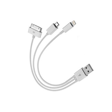Reachs® USB Charging Cable 3 in 1 for All Apple Mobile Devices, Android Phones and Tablets Windows Phone, Compatible with Power Bank