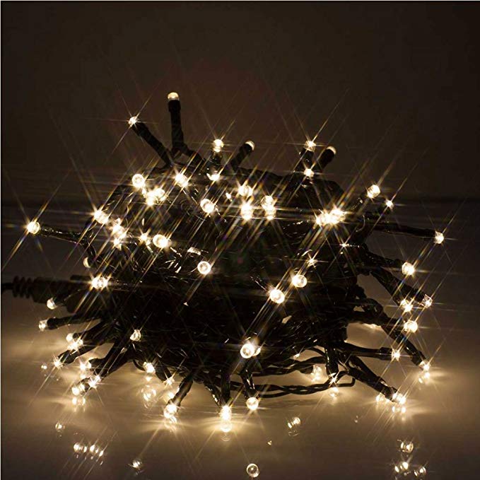 JnDee™ Safe Voltage 100/200/300/400/500 Bright LEDs 10M/20M/30M/40M/50M String Fairy Lights for Christmas Tree Party Wedding Events (8 Operation Modes) (300 LED 30M, Warm White)