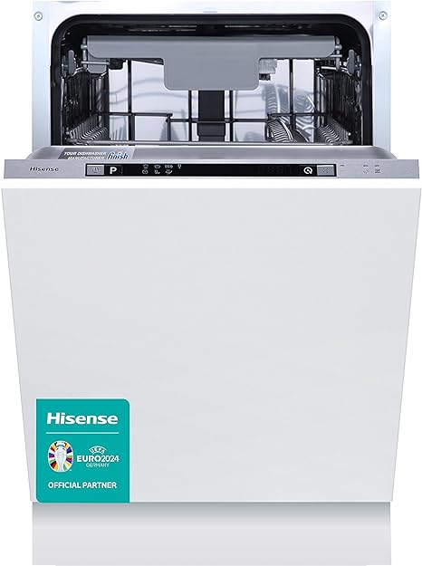 Hisense HV523E15UK 10 Places Slimline Fully Integrated Dishwasher White with 30 Minutes Quick Wash [Energy Class E]