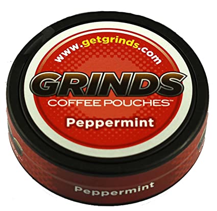 Grinds Coffee Pouches - 3 Cans - Peppermint - Tobacco Free Healthy Alternative