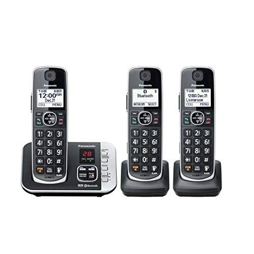 Panasonic KX-TGE663B Link to Cell Voice Assist Cordless Phone with Digital Answering Machine (Certified Refurbished)