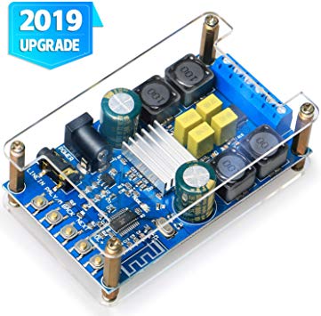 Bluetooth Amplifier Board,DAMGOO Digital Amplifier Bluetooth Wireless Audio Amp Board Headphone 2 Channel 50W 50W Small Amplifier Module with Protective Shell