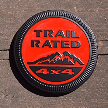 zorratin Metal Trail Rated 4x4 Round Emblem Badge for Jeep Wrangler Unlimited JK Cherookee Rubicon Liberty Patriot Latitude