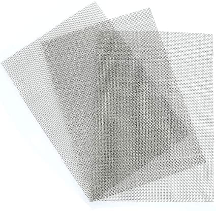 TIMESETL 3pcs Stainless Steel Woven Wire Mesh Rodent Proof Metal Mesh Sheet 1.94mm Hole Great For Airbricks - A4 (210 x 300mm)