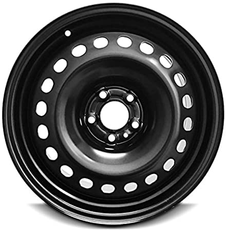 Road Ready Car Wheel For 2014-2018 Jeep Cherokee 17 Inch 5 Lug Black Steel Rim Fits R17 Tire - Exact OEM Replacement - Full-Size Spare