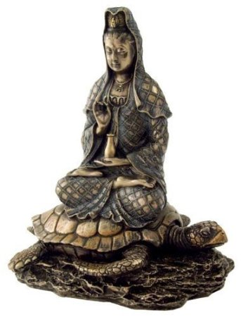 65 Quan Yin Rising from Sea Kuan Statue Guan Eastern Deity Kwan Asian Turtle