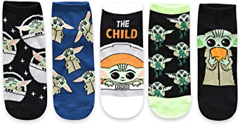 Star Wars Baby Yoda Juniors/Womens 5 Pack Ankle Socks