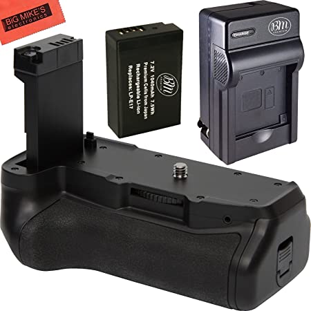 Battery Grip Kit for Canon Rebel T7i and EOS 77D DSLR Camera - Includes Battery Grip   1 LP-E17 Battery   Battery Charger