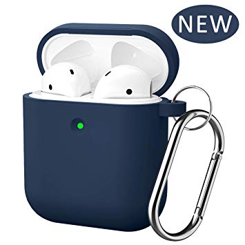 for Airpod Case, MARGE PLUS Silicone Airpods Case Cover (Front LED Visible) Compatible for Apple Airpods 2&1 Charging Case