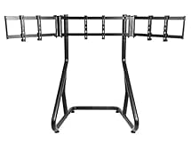 Monoprice GT Triple Monitor Racing Mount - Holds Up to Three 32 Inch Monitors Weighing Up to 22 Lbs. Each, Up To 200x200 VESA, All-Metal Construction - Dark Matter Series