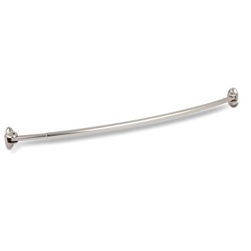 Honey-Can-Do BTH-03382 Curved Shower Rod with Wall Mount, Extends 42 to 74-Inch, Brushed Nickel