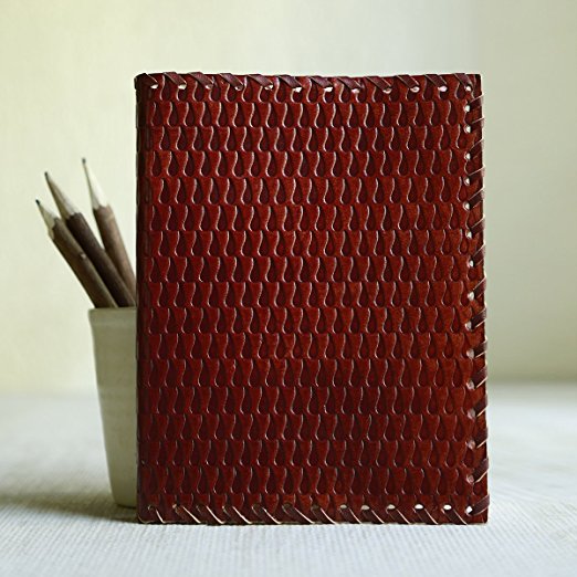 Back to school Red Leather Journal Diary Blank Personal Composition Notebook Travel Record Book Sketchbook 8 x 6 Unlined 90 Pages Office Paper Supplies