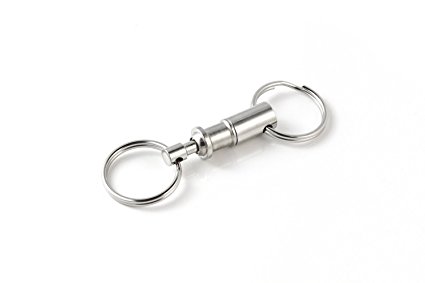 Key-Bak Premium Quick Release, Pull Apart Key Accessory with 2 Split Rings