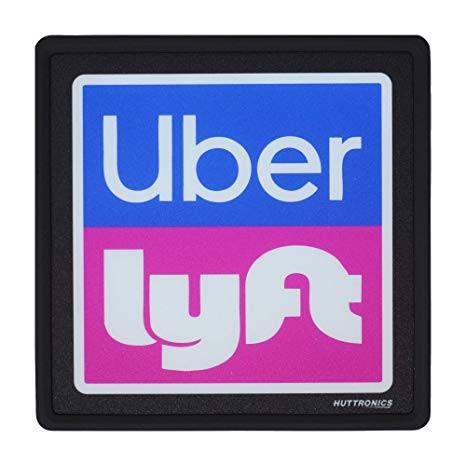 2019 Uber Lyft Sign with Bright LED Lights | Wireless, Removable, USB Rechargeable | Light Logo Signs Window | Uber/Lyft Rideshare Drivers | Ride Share Accessories | Make Your Car Visible
