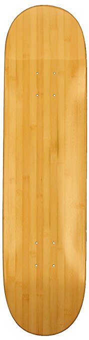 Bamboo Skateboards Bamboo Skateboard Blank Short Board Deck, Natural, 7.0" X 28"