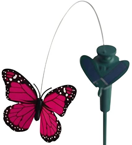 Solaration 7002 Solar Yard Stake Fluttering Butterfly, Solar or Battery Powered