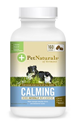 Pet Naturals of Vermont Calming, behavioral Support for Dogs & Cats, 160 Bite Sized Chews