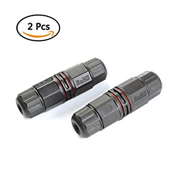 ATPWONZ Junction Box IP68 Weatherproof Outdoor / External Gland Electrical Sleeve Coupler Cable Ø 5-10mm Pack of 2