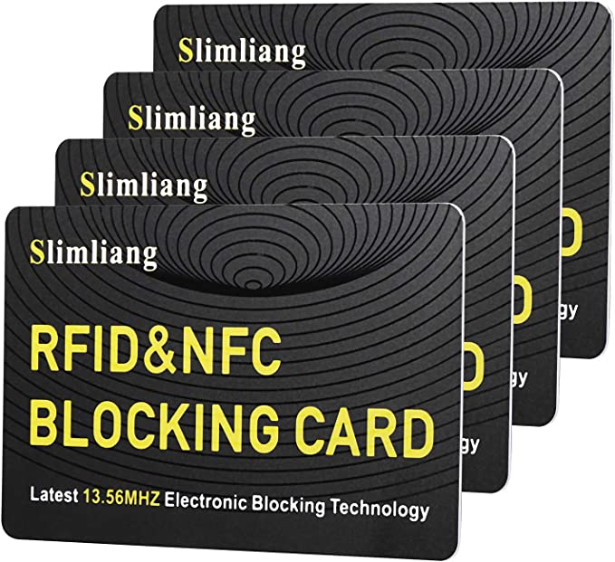 Slimliang RFID Blocking Card, Fuss-Free Protection Entire Wallet & Purse Shield, Contactless NFC Bank Debit Credit Card Protector Blocker (Yellow)
