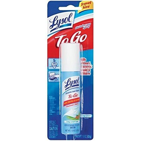Lysol Disinfectant Spray To Go Travel Size 4 Pack