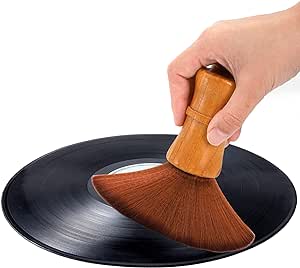 Fasmov Vinyl Record Cleaning Brush Record Vinyl Dust Brush Soft Album Cleaner Anti-Static Vinyl LP Cleaning