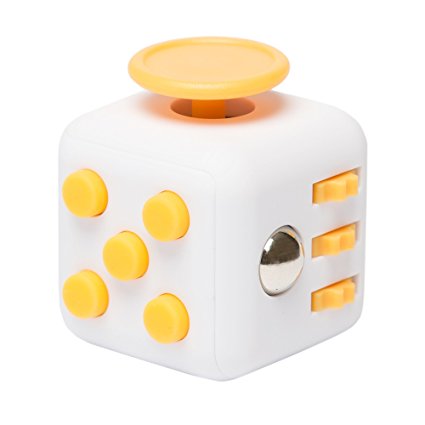 EDC Fidgeter 6 Sided & 12 Sided Fidget Cube Dice Toy. 6-Sided & 12-Sided Prime Real Original Cool Mini Desk Toy. Authentic Figit Cube Fun Keychain Dice Toy. For Boredom, ADHD & Stress.