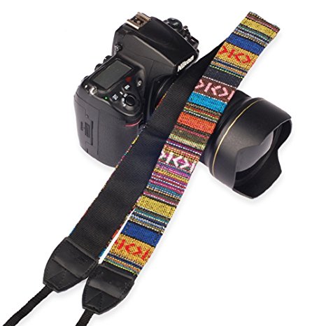 Eggsnow Camera Shoulder Neck Strap Vintage Belt for All DSLR Camera(Nikon Canon Sony Pentax etc) - Multi