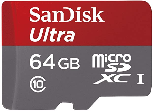 SanDisk Ultra 64GB UHS-I/Class 10 Micro SDXC Memory Card With Adapter- SDSDQUAN-064G-G4A [Old Version]